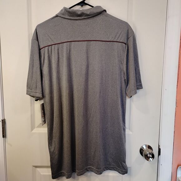 Men's Colosseum Mississippi State Bulldogs Short Sleeve Polo Shirt Gray - Picture 3 of 9